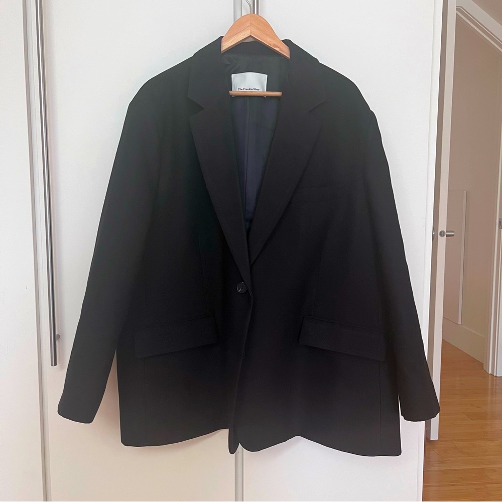 The Frankie Shop Frankie Oversized Boyfriend Blazer - Black OS